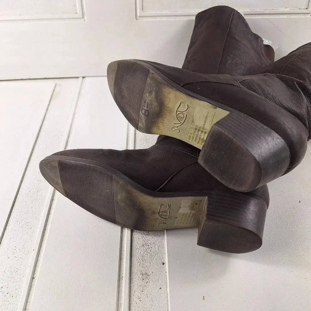 Savida Collection By Betco Brown Genuine Leather Womens Boots Sz 8